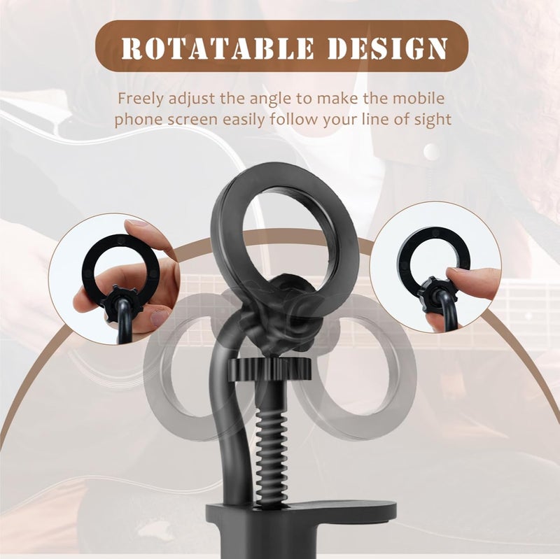 FAELUNE Magnetic Plus Guitar Phone Holder mount, Adjustable & Rotatable Arm, Supports iPhone 12+&Magsafe, Universal Phone Fit, Ideal for Digital Sheet Music, Teaching Videos, Live Streaming & Recording - Image 5